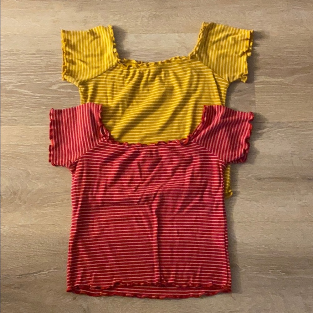 Off the shoulder crop top